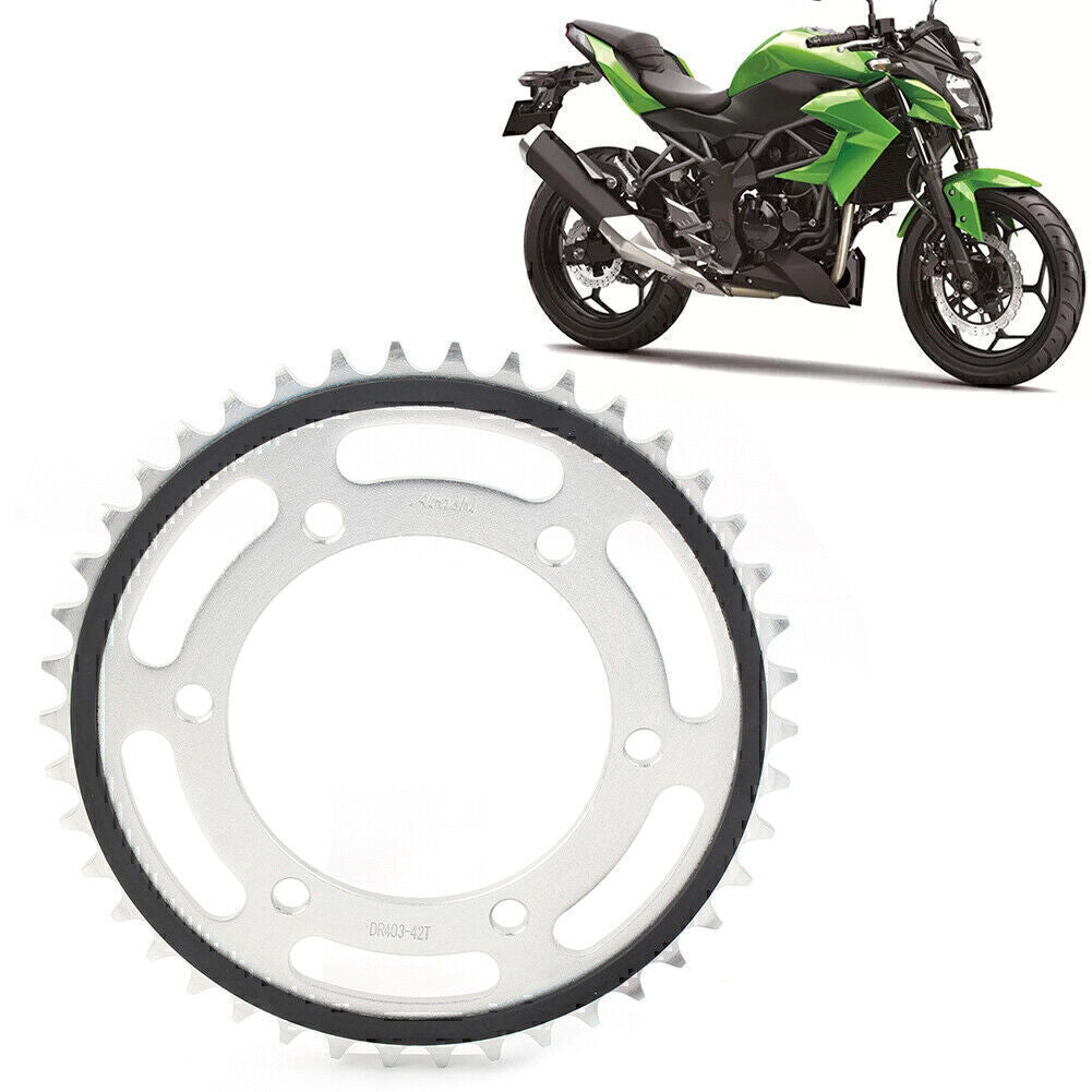ya 5 8.7 Fit for Kawasaki Z250 2015 16/ Z300 13-17 Motor Engine Chain Drive Rear Sprocket 42T