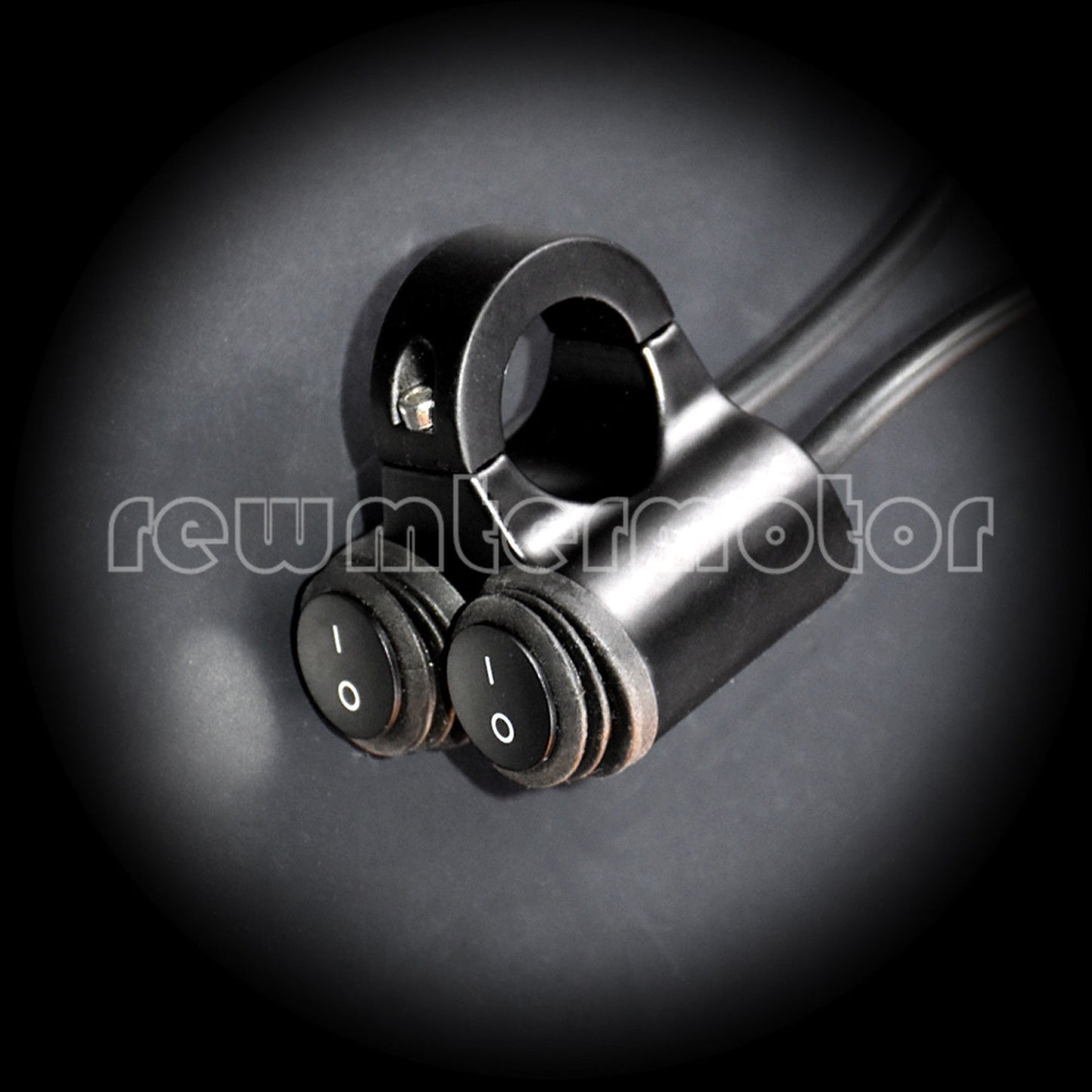 ya 1 7.4 7/8'' Motorcycle Waterproof Handlebar Dual Headlight Fog Light Switch On Off