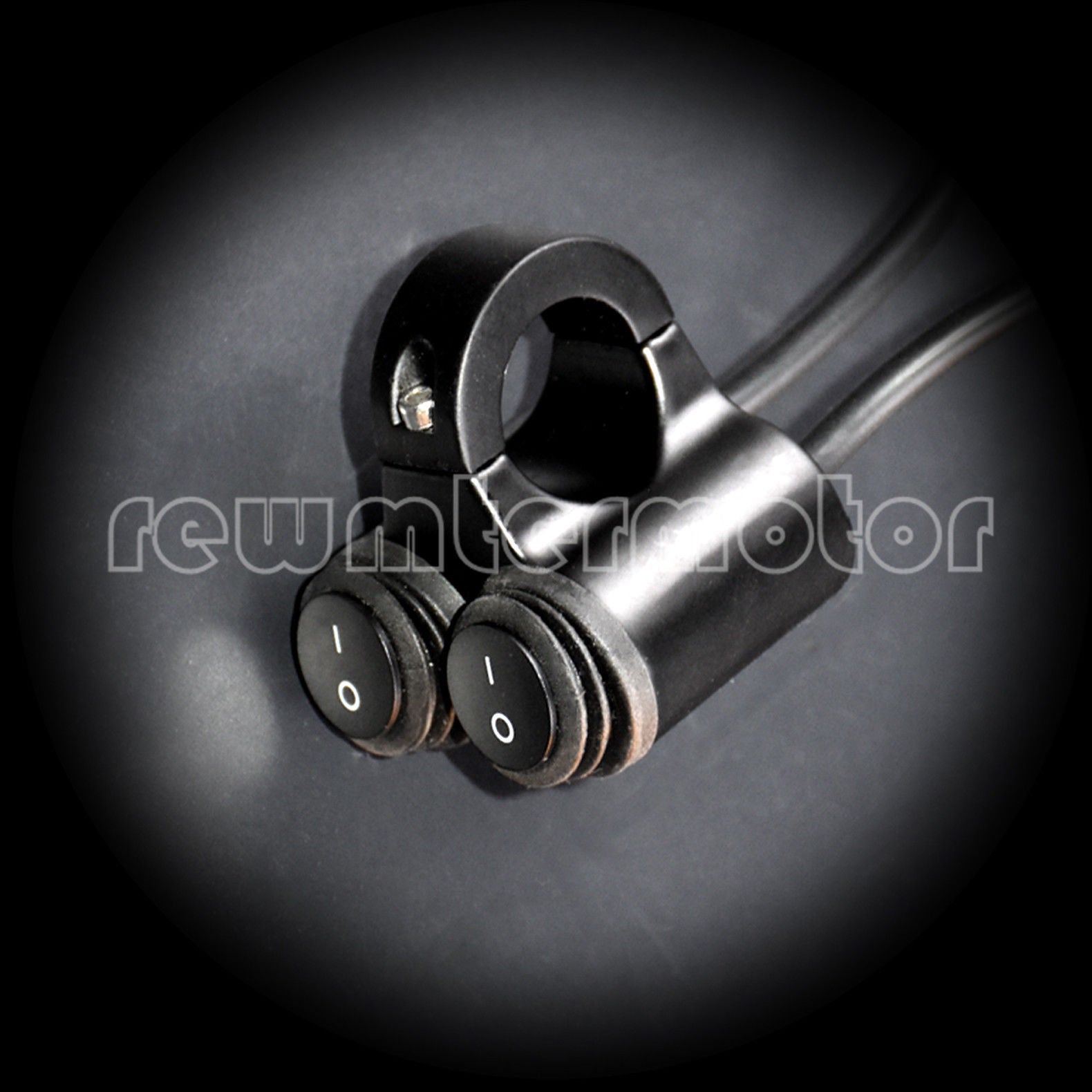 ya 1 7.4 7/8'' Motorcycle Waterproof Handlebar Dual Headlight Fog Light Switch On Off