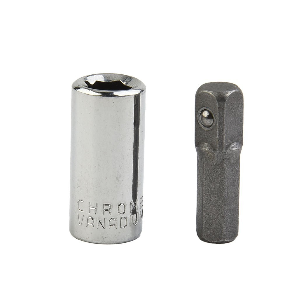 ya 25 1/4 Square Drive To 1/4 Hex Shank Socket+1/4 Drill Socket Adapter,NEW