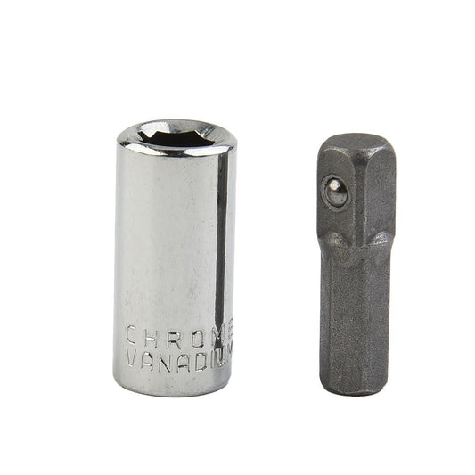 ya 25 1/4 Square Drive To 1/4 Hex Shank Socket+1/4 Drill Socket Adapter,NEW