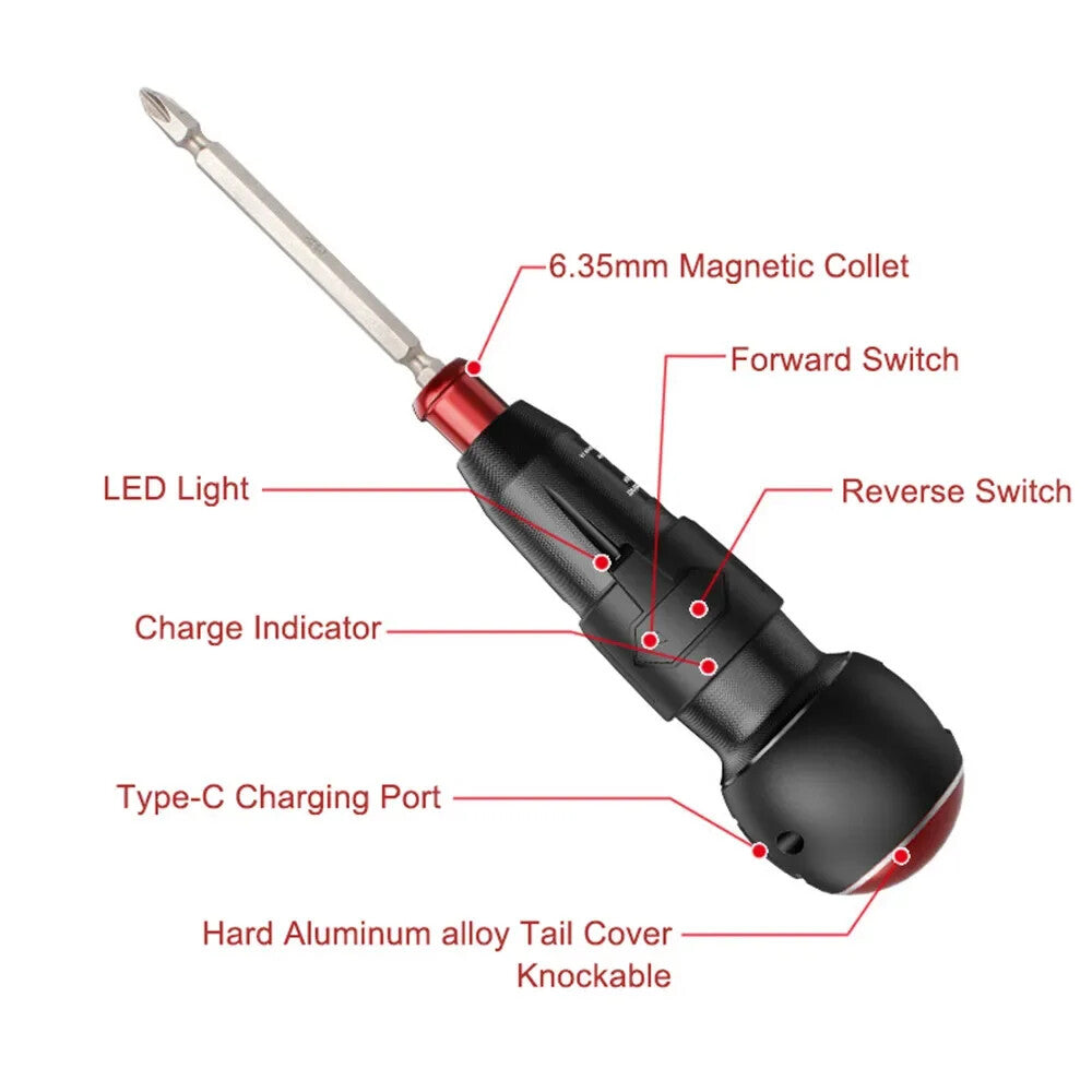 ya 26 Manual Electric Screwdriver Forward and Reverse 3.6v Battery Usb-c hargeable