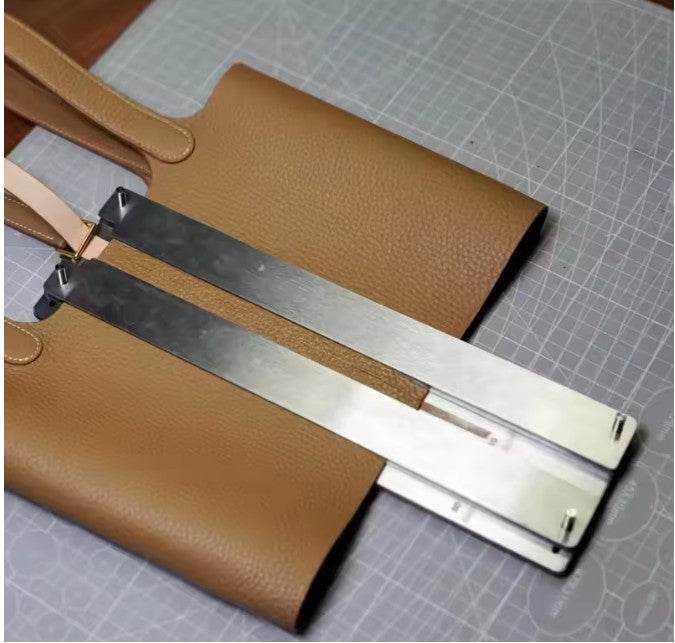 ya 26 304 Stainless Steel Manual Leather Positioning Ruler with Pision Scale DYI