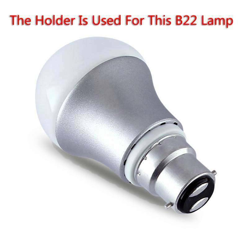 ya 14 2x Rotateable 2Pins US/AU B22 Bayonet Base LED Bulb Lamp Holder With Switch