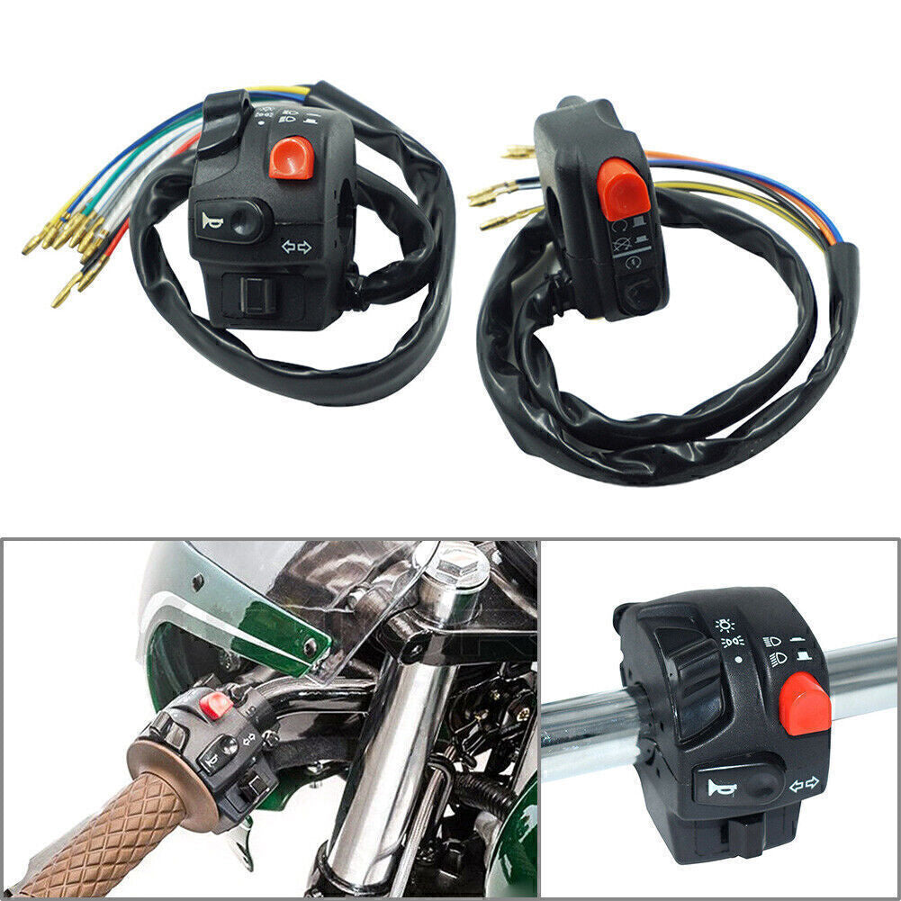 ya 1 7.4 22MM Motorcycle Horn Button Turn Signal Electric Light Start Handlebar Switch
