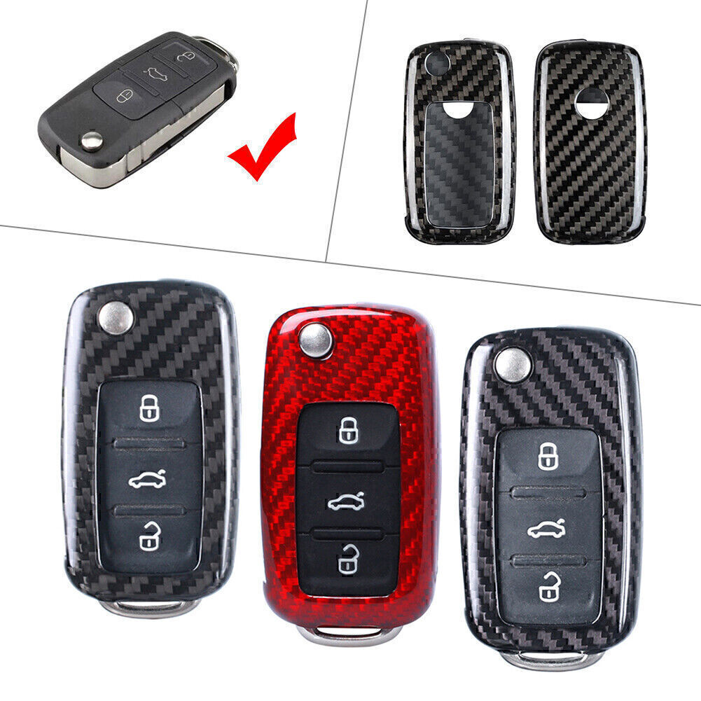 ya 5 8.7 Remote Key Shell Cover Case Carbon Fiber Car for VW for Golf R32 for JETTA Rabbit Polo