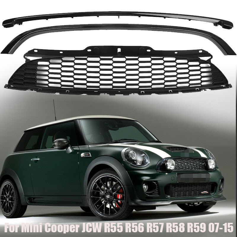 ya 10 10.28 New Front Grill Grille W/ Frame for Mini Cooper JCW R55 R56 R57 R58 R59 200