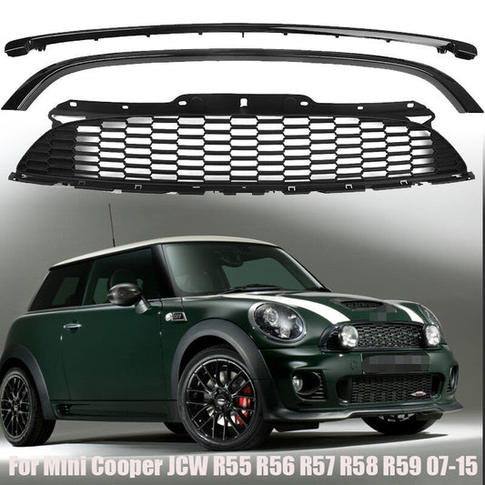 ya 10 10.28 New Front Grill Grille W/ Frame for Mini Cooper JCW R55 R56 R57 R58 R59 200