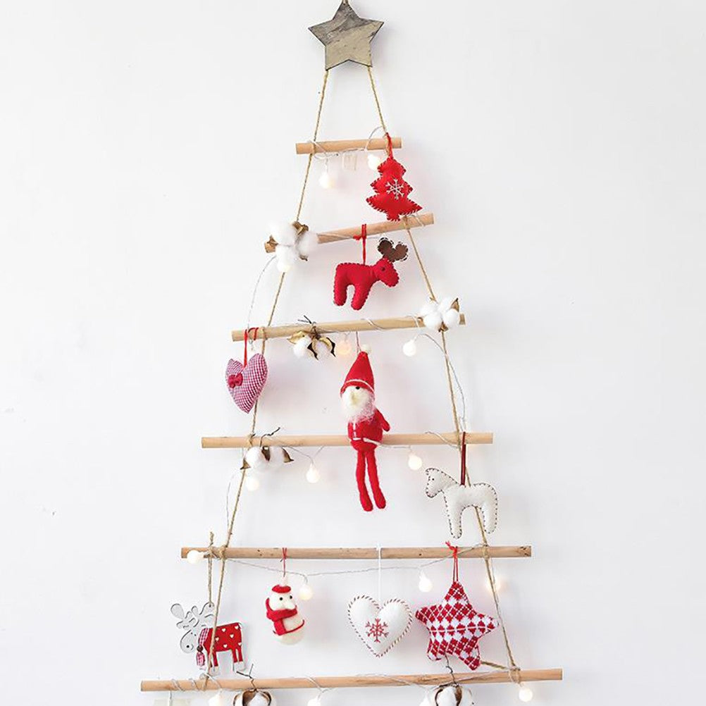 ya 25  Wooden Hanging Or ments With Star For Wall Tree Decoration