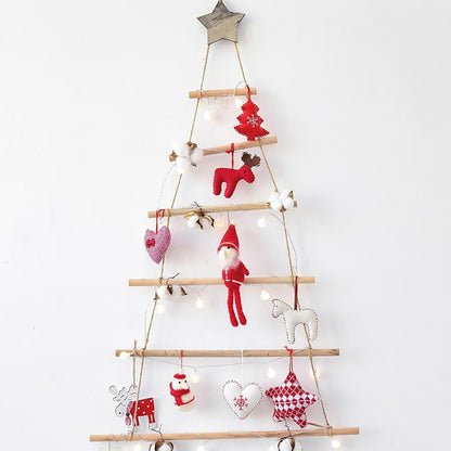 ya 25  Wooden Hanging Or ments With Star For Wall Tree Decoration