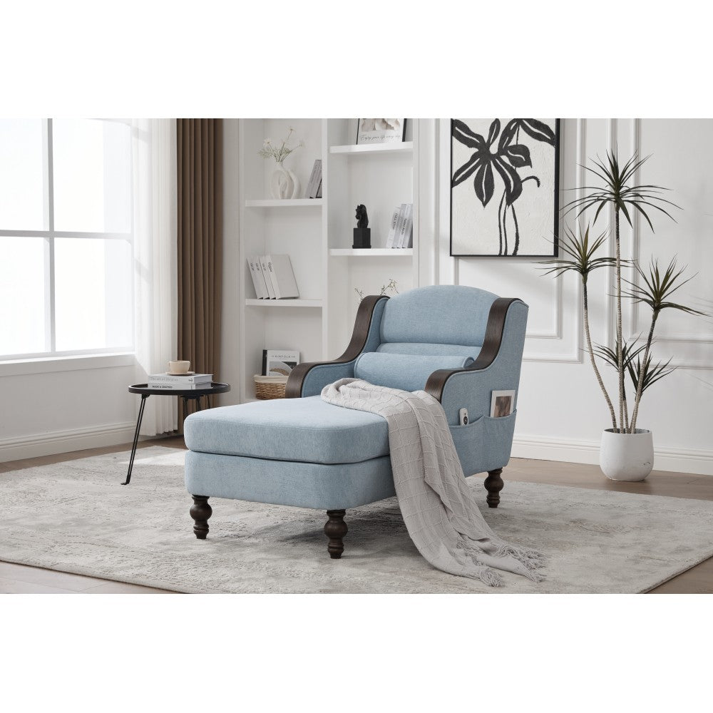 ya 28 For Living Room Blue Oversized Chaise Lounge - Fabric Sofa Bed,Upholstered