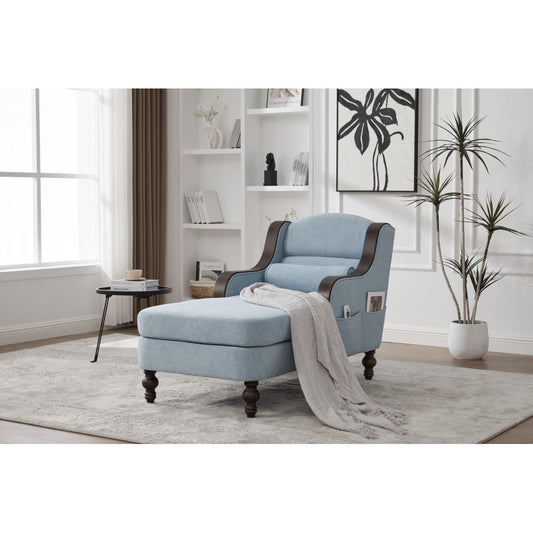 ya 28 For Living Room Blue Oversized Chaise Lounge - Fabric Sofa Bed,Upholstered
