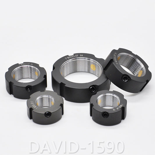 Select M12 - M80 F Type Precision Ball Screw Rod Locknut Retaining Castle Nut