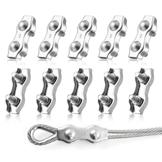 Simplex Duplex Egg Shape U Bolt Steel Wire Grip Grips Clamp Clips Rope Cable