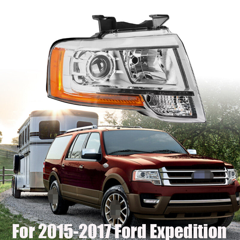 ya 10 10.28 Chrome Projector Right Headlight For 2015-2017 Expedition Passenger Side n
