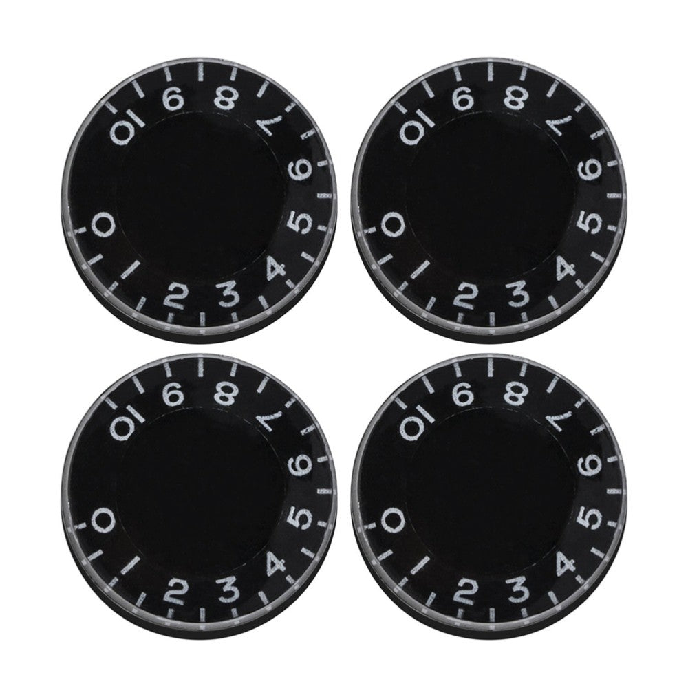 ya 5 8.7 4 Pcs Guitar Knob Cap Knobs Black Control Replacement Electric Tone