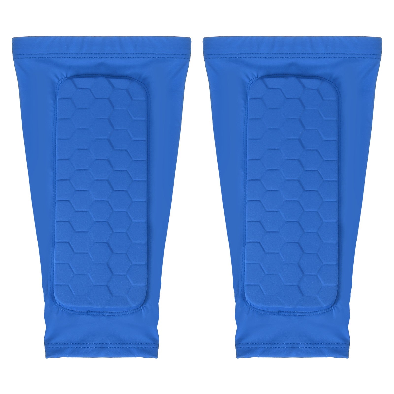 ya 2 7.14 Soccer Shin Guards Shin Pad with Hexagonal Pads for Football M & 1 Pair & Blue