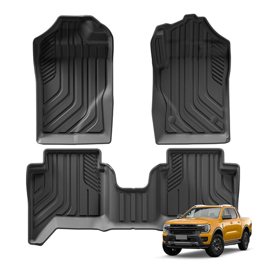 ya 7 6.10.3 for Ford Ranger 2023 2024 3D TPE Car Floor Mat Waterproof Carpets Right Rudder