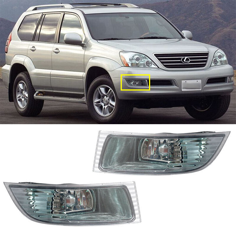 ya 2 6.26.2 for Lexus GX470 2003-2009 Green len Front Bumper Fog Light Driver&Passenger