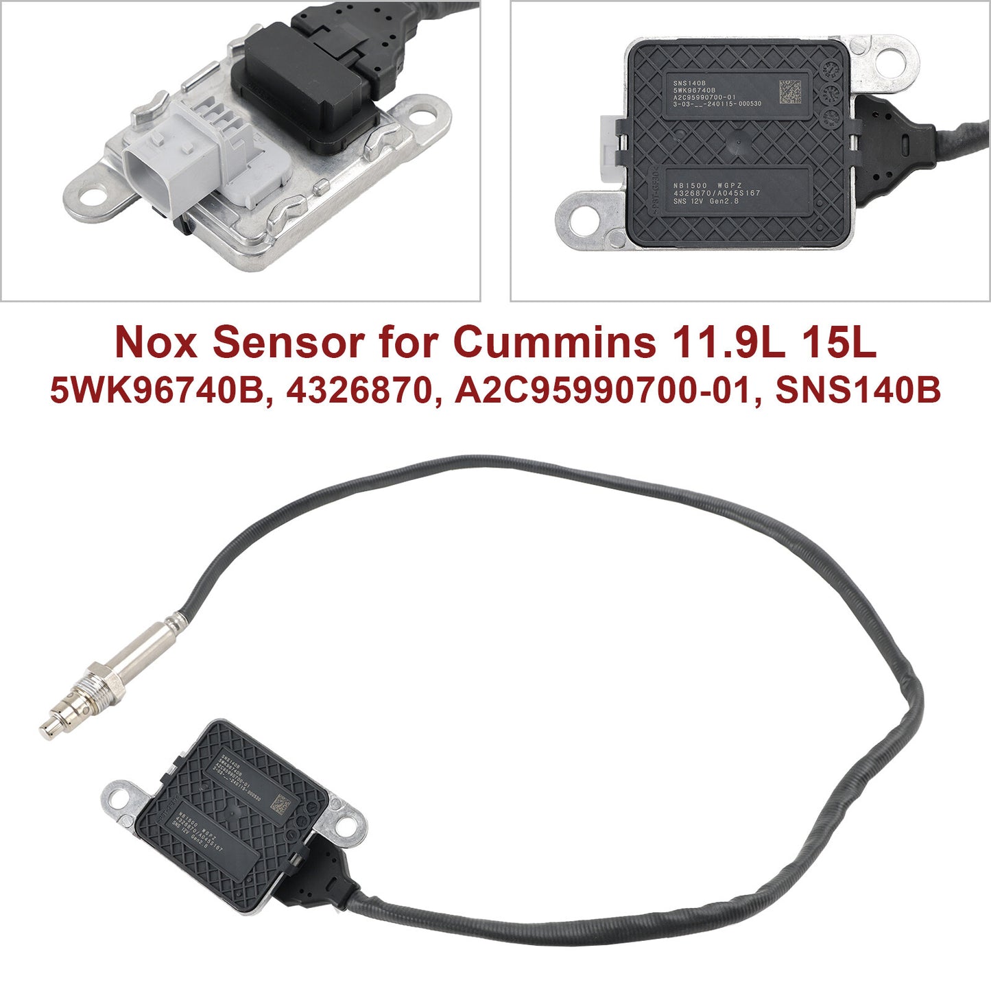 ya 1 8.12 baidi NEW 1¡Á NOX Nitrogen Oxide Sensor Inlet 4326870 For 13-18 11.9L 15L ISX