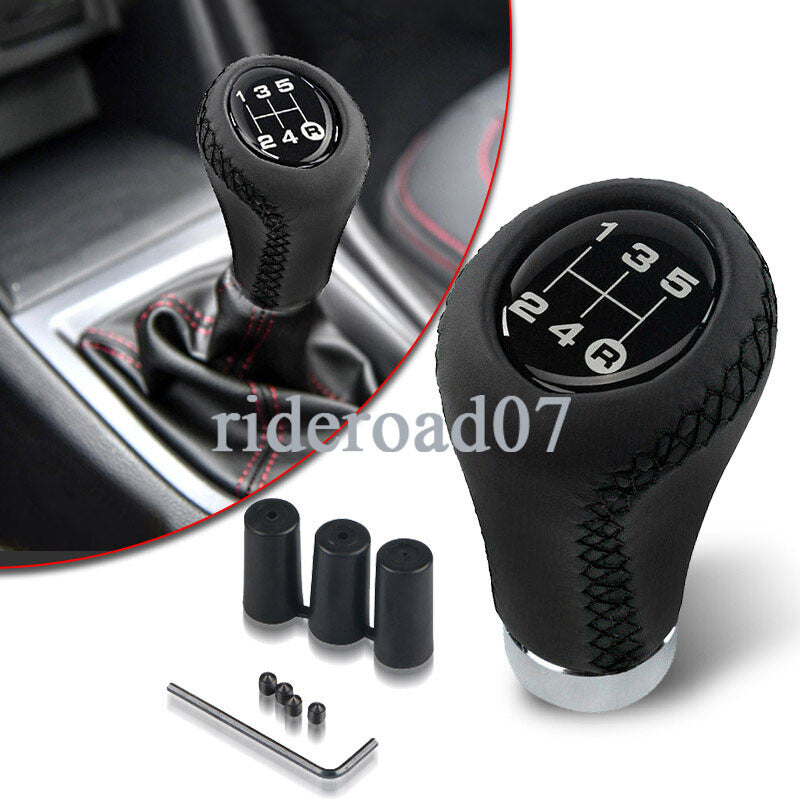 ya 11 6.5 New 5-Speed for MAN ual Car Shift Knob Gear Stick Shifter Lever Leather Universal