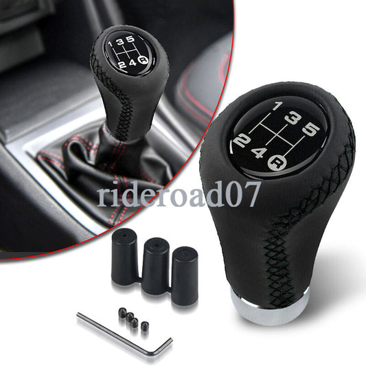 ya 11 6.5 New 5-Speed for MAN ual Car Shift Knob Gear Stick Shifter Lever Leather Universal