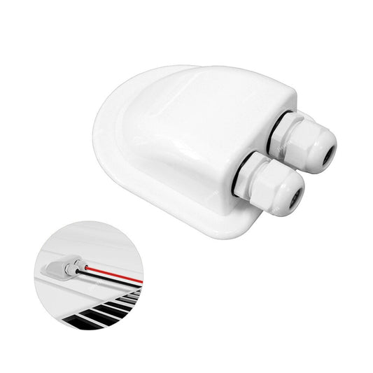 ya 1 7.9 Roof Top Solar Panel Double Cable Entry Gland Box For Camper Caravan Boat White
