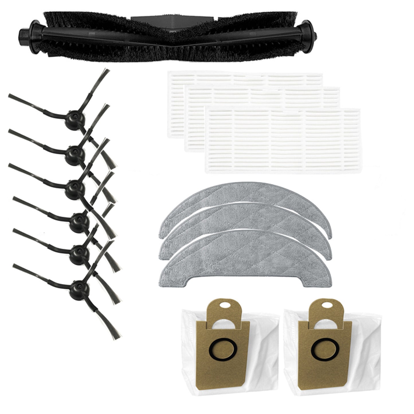 ya 25 Side Brush Main Brush Filter Wipe Dust Bag Kit for Proscenic M7Pro M8Pro