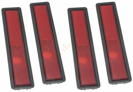 ya 12 5.22.2 4-piece set of red bumper side marker lights suitable for 1984-1991 for BMW E30 3 series