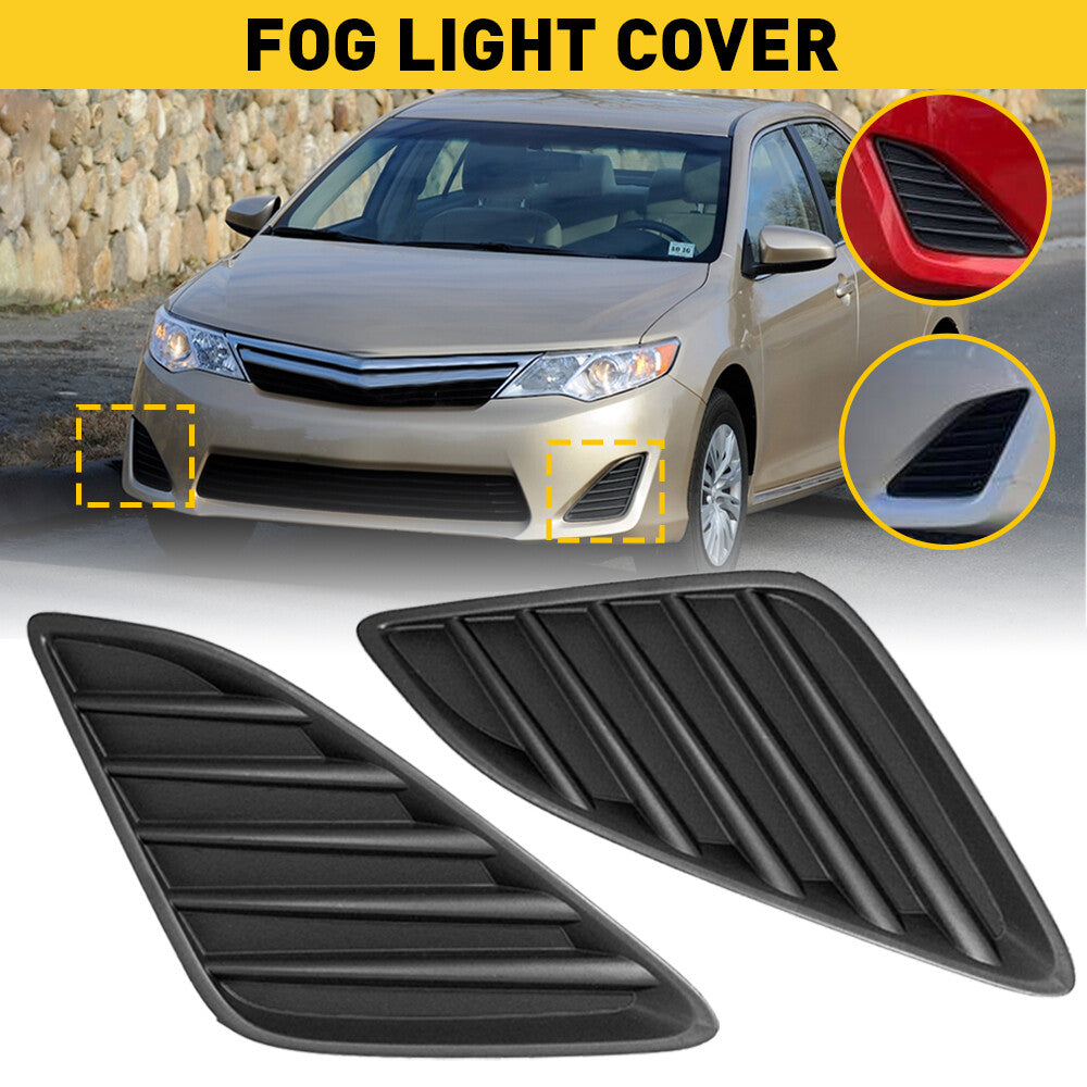 ya 1 8.5.3 Pair for Camry 2012-2014 Left & Right Fog Light Covers Bumper Bezel Cover