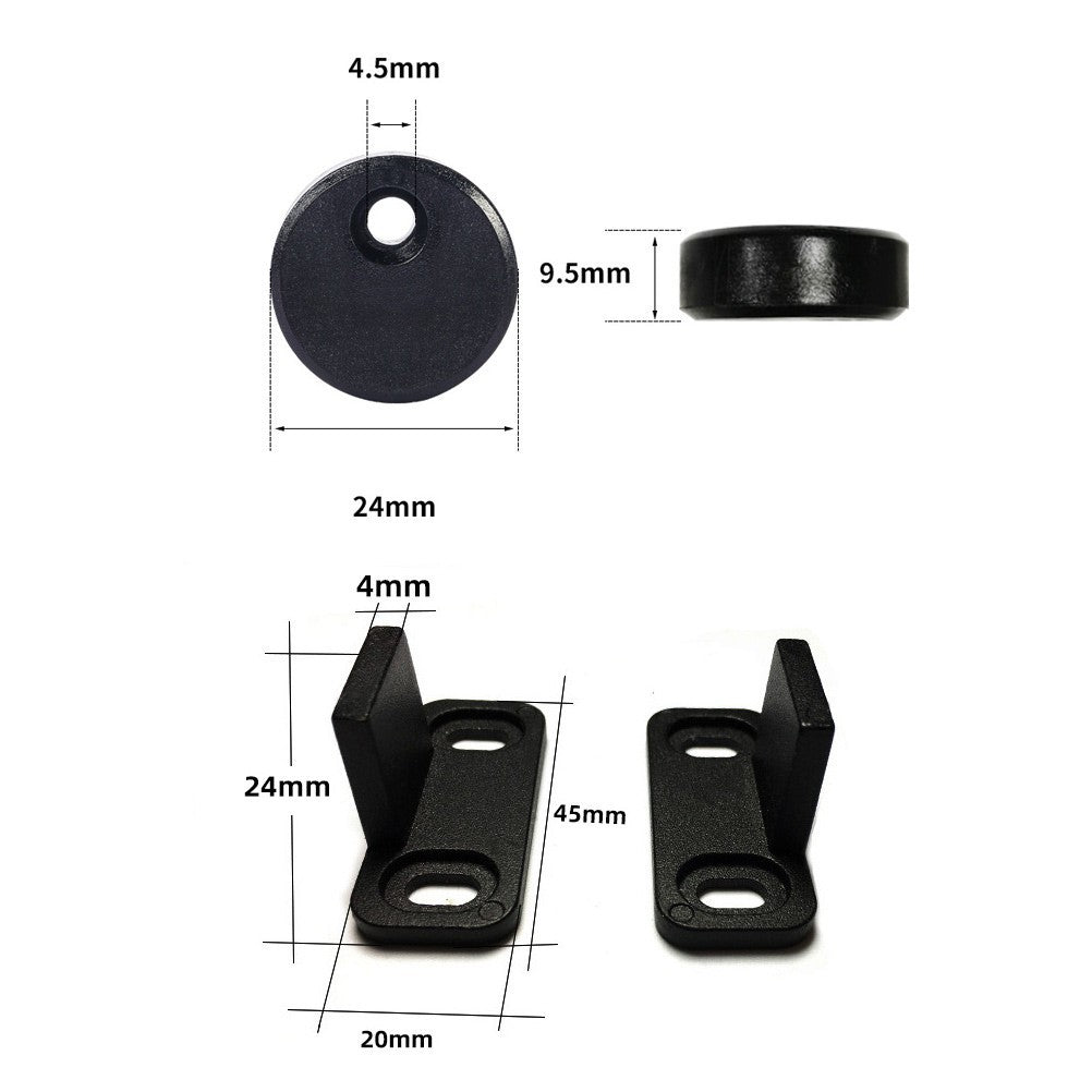 ya 14 1 Set Practical Barn Door Limiting Stopper Sliding Door Floor Guide (Black)