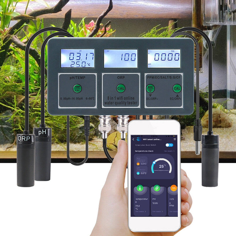 ya 26 8 in 1 Water Quality Tester PH CF ORP for Fish Tank Aquariums Online Monitoring