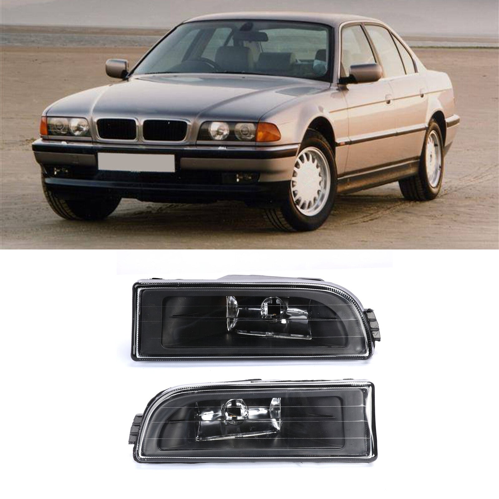 ya 1 8.5.1 Front Bumper Fog Light lamp For E38 7 740i 740iL 750i 750iL 1995-2000