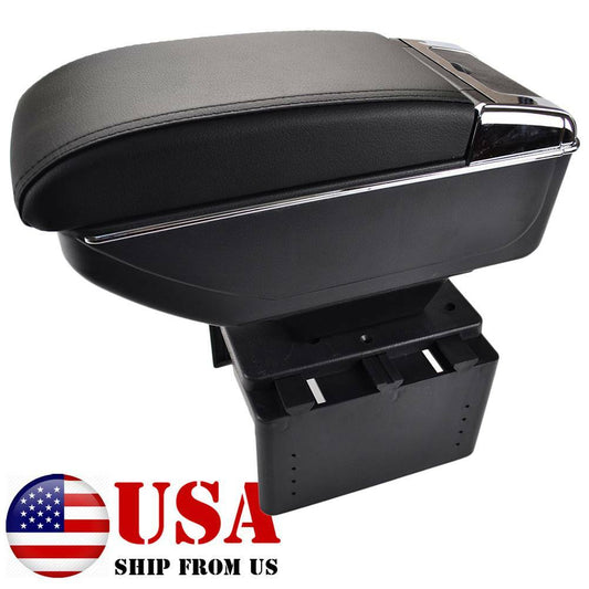 ya 8 5.26 For Universal Most Car Duel Central Console Armrest Storage Compartment XUKEY