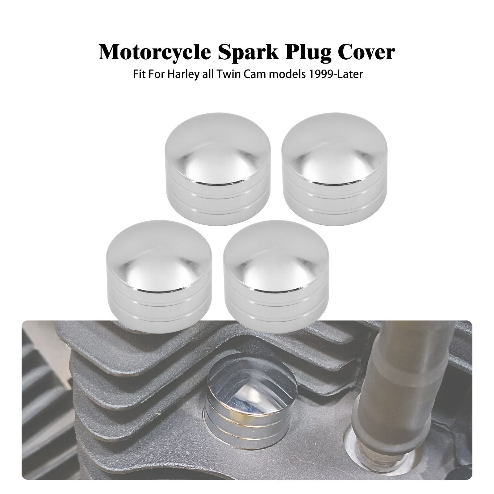 ya 5 8.7 4x Chrome Head Bolt Cover Fit for Harley Touring Sportster Softail Dyna Twin Cam