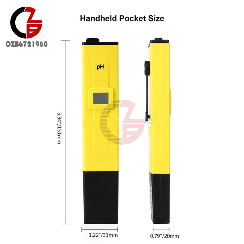 ya 26 Digital Portable PH Meter Tester Aquarium Pool Water Wine Urine LCD Pen Monitor