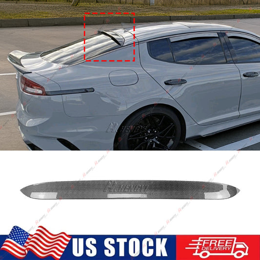 ya 3 6.25.3 Carbon Fiber Style Rear Roof Spoiler Window Wing Lip for for Kia Stinger 2018-2023