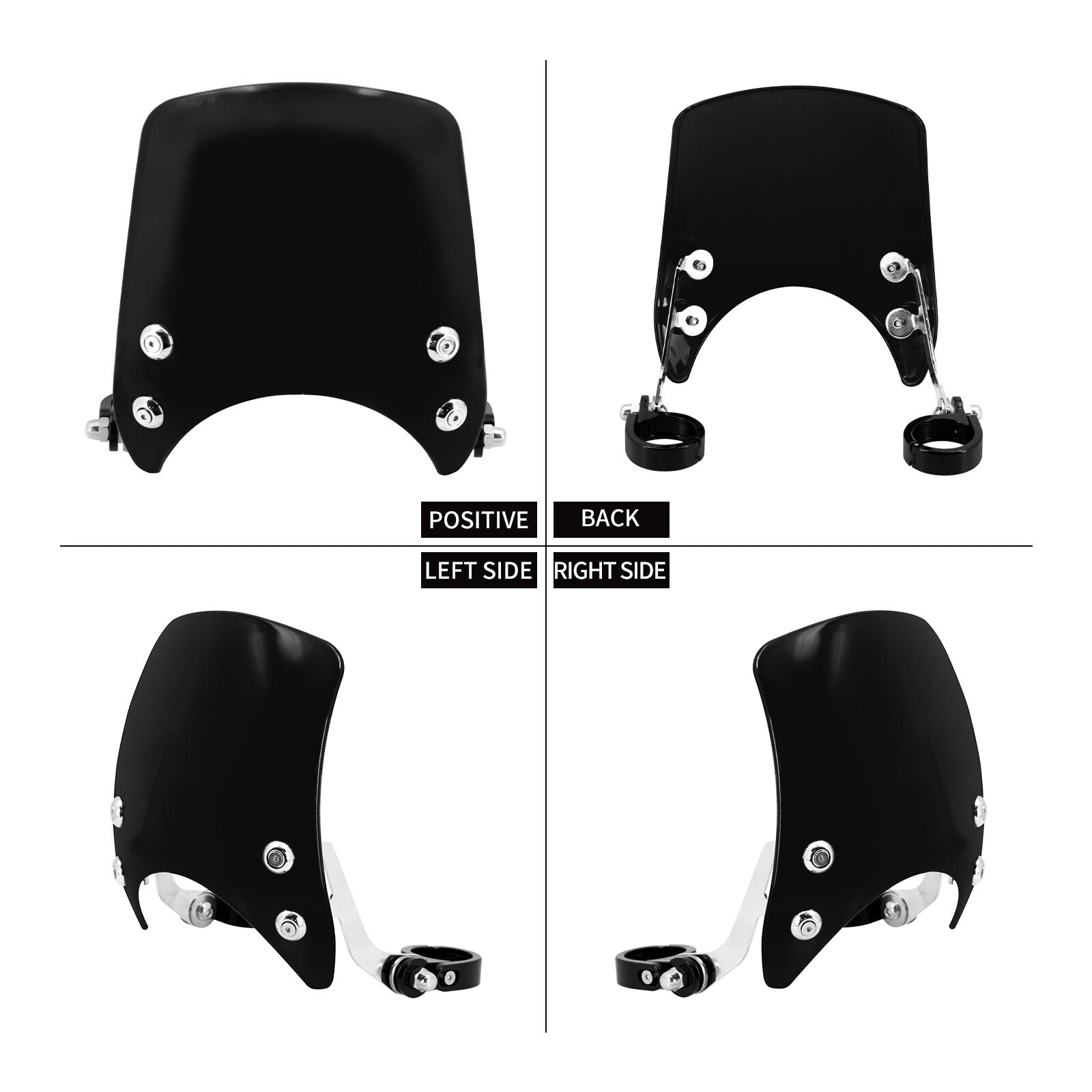 ya 5 8.7 39mm Windshield Black Windscreen Fit for Harley Sportster XL 883 1200 2004-2022