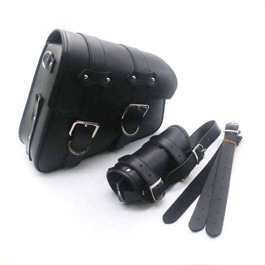 ya 11 6.5 Black Artificial Leather Right Saddlebag With Drink Holder For Sportster XL 1200
