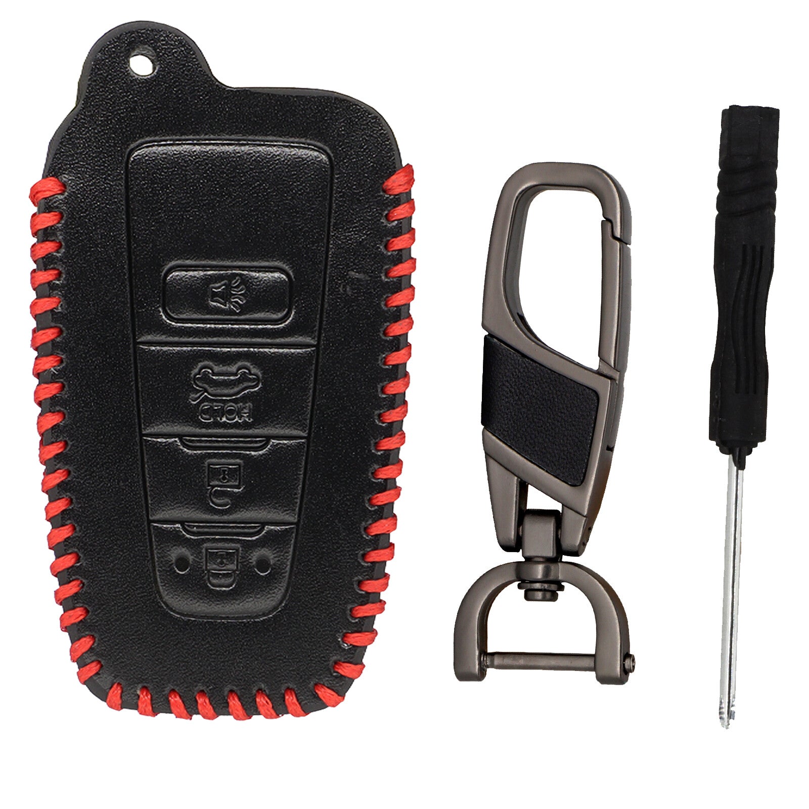 ya 5 8.7 Leather 4Button Car Key Fob Case Cover for Toyota Highlander for Camry for RAV4 for COROLLA