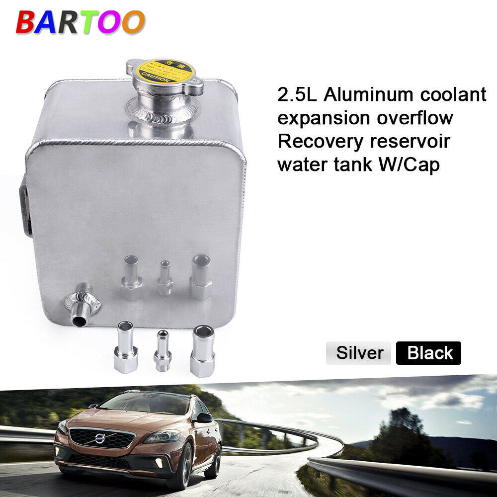 ya 27 6.21 2.5L Universal Coolant Radiator Overflow Recovery Water Tank Bottle PRO Aluminum