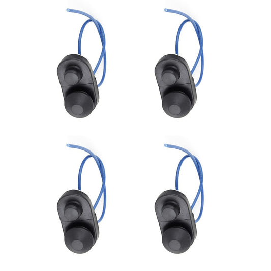 ya 13 4Pcs Car Interior Door Light Lamp Switch Push Button Black Fits for Universal