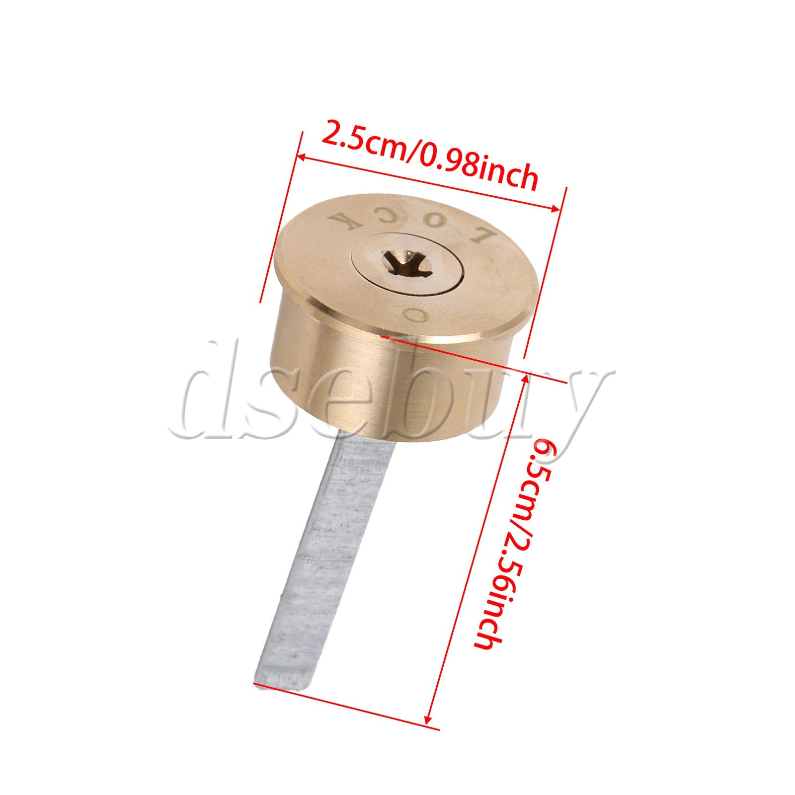 ya 14 Brass Rim Cylinder Mortise Cylinder Door Latch Night Lock Cross Shaped + 6 Keys