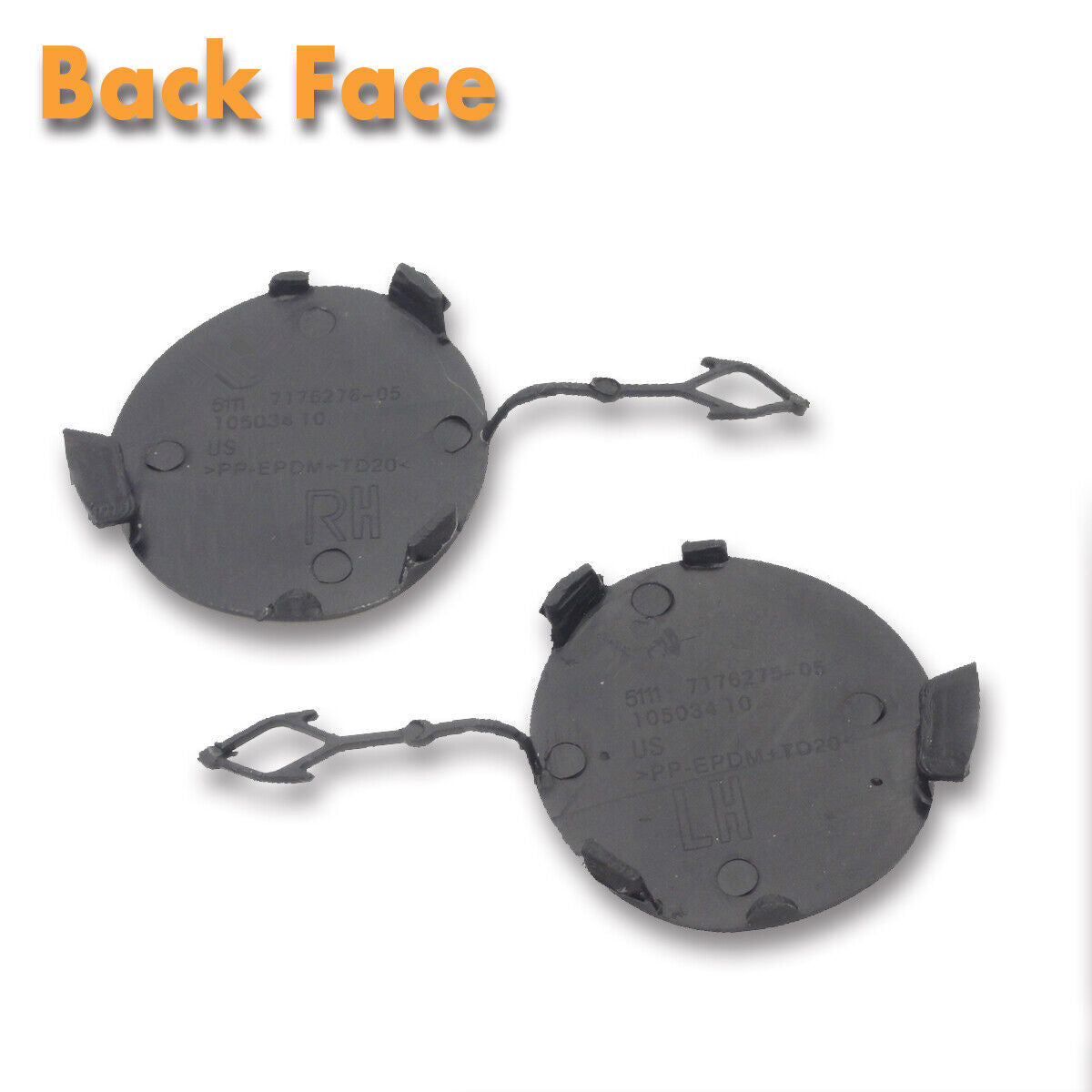 ya 5 8.7 1Pair Front Bumper Tow Towing Hook Eye Cover Cap Fit for BMW X6 E71 2008-2011