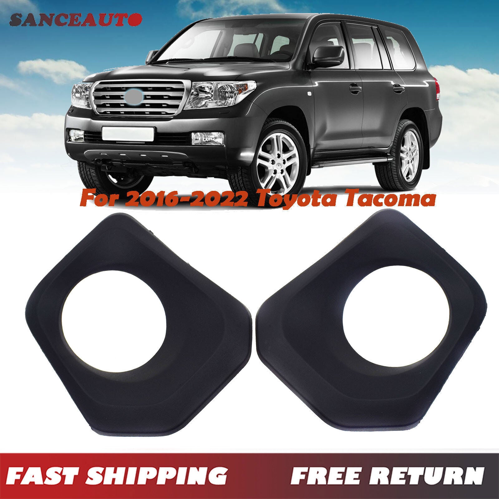 ya 1 8.12 baidi The left and right fog lamp decorative frames are suitable for 2016-22 for Tacoma 5212704020 and 5212804020