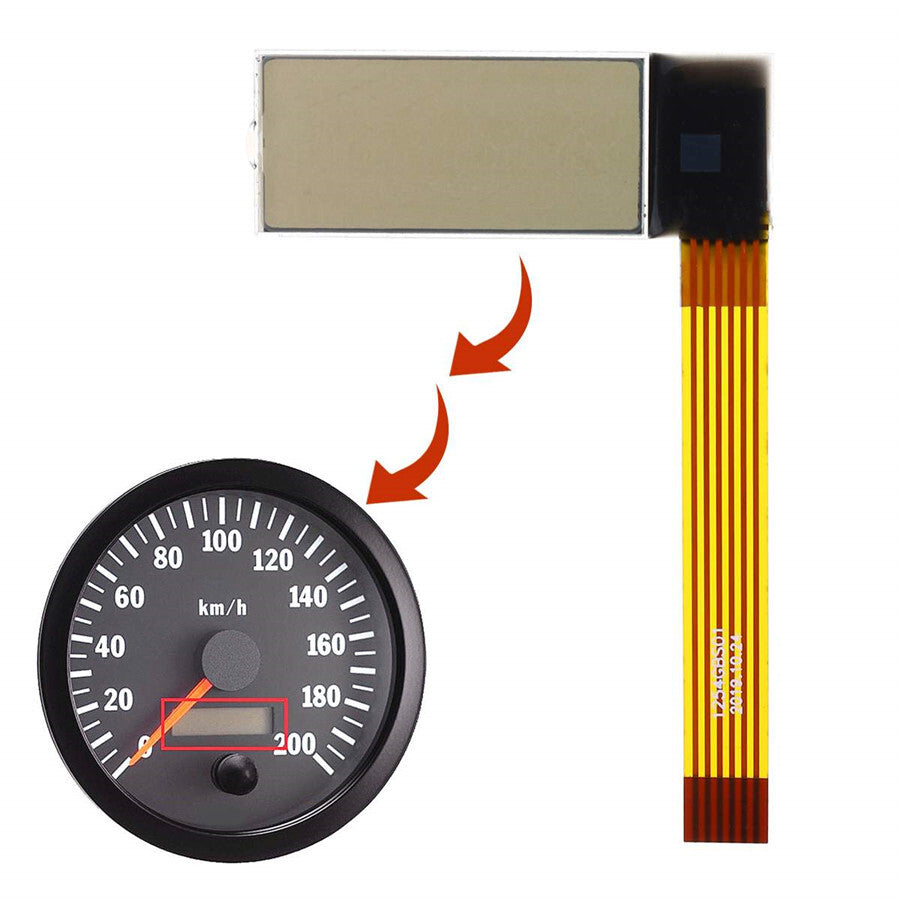 ya 2 6.26 6 pin Tachometer LCD Display For VDO Gauge Tachometer for Kenworth Truck Penta Boat