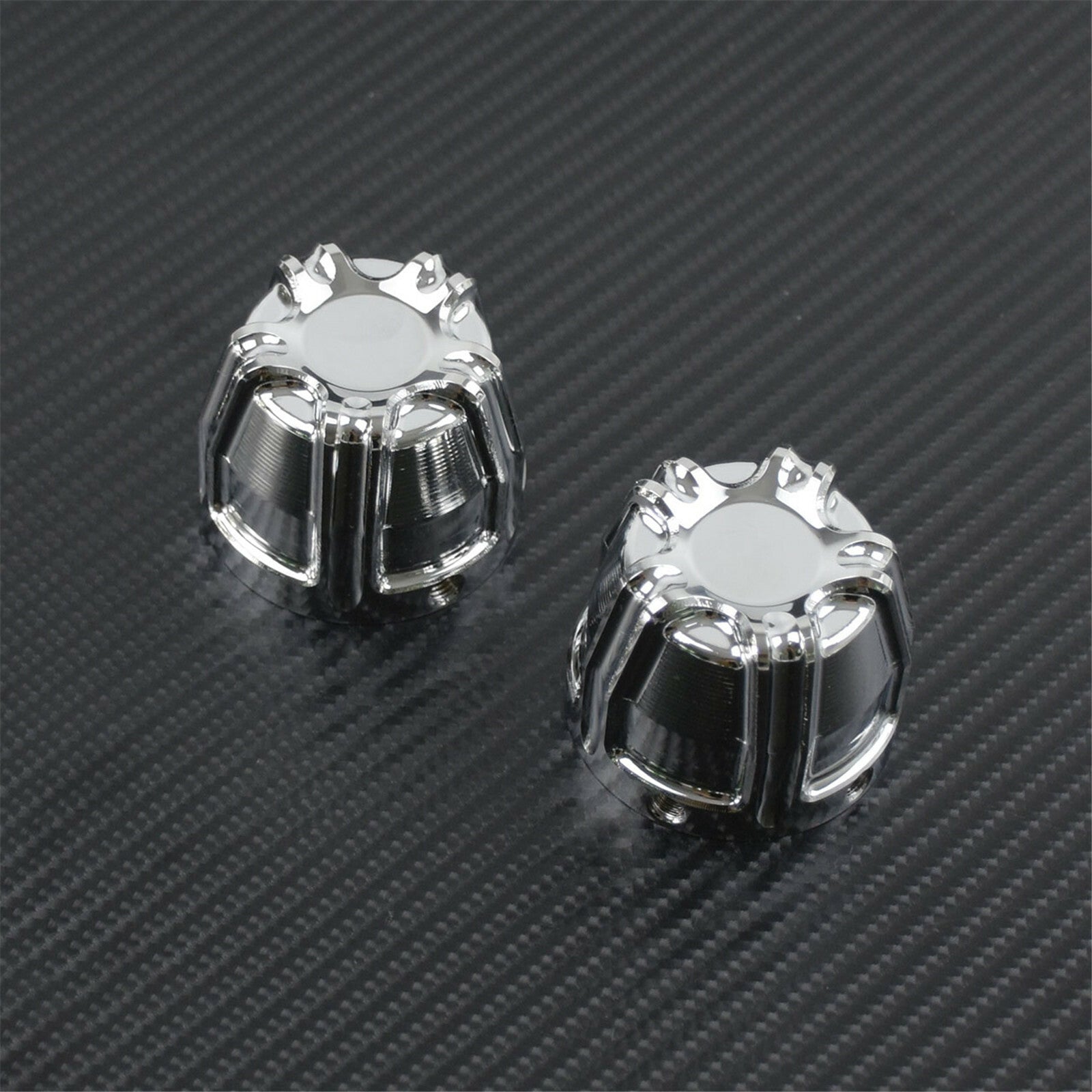 ya 3 6.23 Chrome Front Axle Nut Cover Cap CNC Fit for Harley Softail Fat Boy Dyna Touring