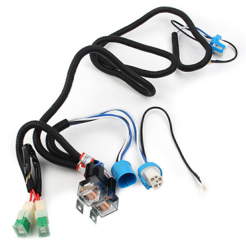 ya 5 8.7 Relay Wire Harness 40A 9007 HB5 Head Light Replace Socket Connector Two Output