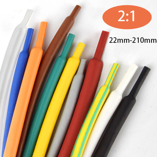 2:1 Ratio Heat Shrink Tubing Sleeving 1/1.5/2/2.5/3/3.5/4/5/6~210mm Diameter