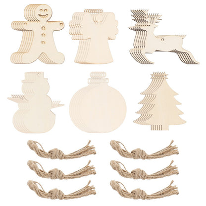 ya 25 30 Pcs Wooden Cutouts Or ments Tree Hanging Decorations